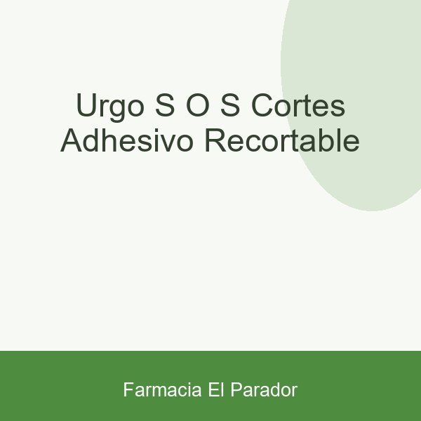 Urgo S. O. S. Cortes Adhesivo Recortable