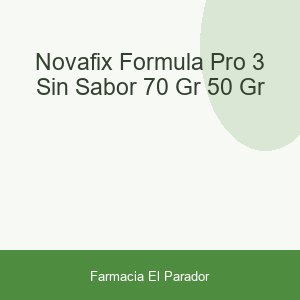 Novafix Fórmula Pro 3 Sin Sabor 70 gr + 50 gr