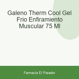 Galeno Therm Cool Gel Frío Enfiramiento Muscular 75 ml