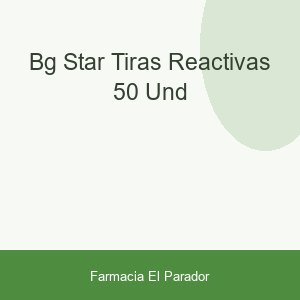 BG Star Tiras Reactivas 50 und