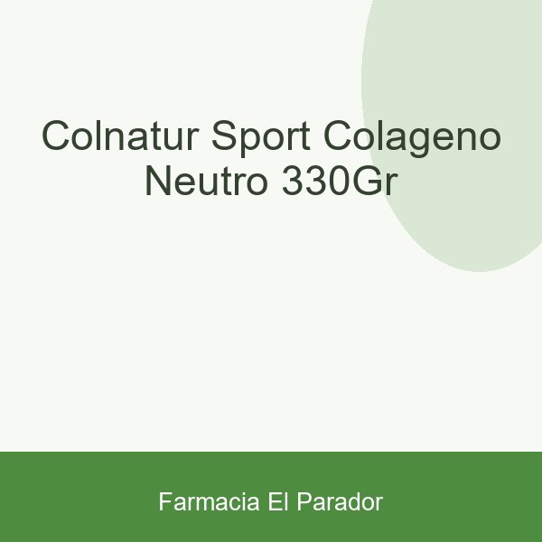 Colnatur Sport colágeno neutro 330gr