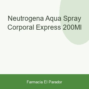 Neutrogena Aqua Spray Corporal Express 200ml