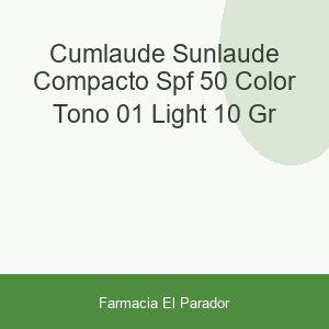 Cumlaude Sunlaude Compacto SPF-50+ Color Tono 01 Light 10 gr