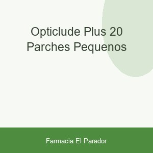 Opticlude Plus 20 Parches Pequeños