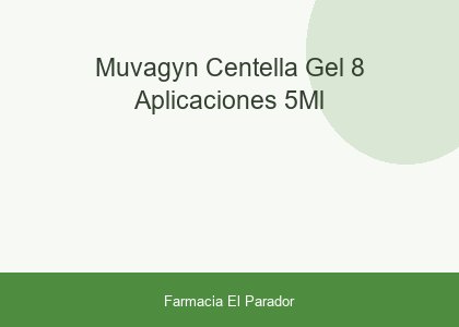 Muvagyn Centella Gel 8 Aplicaciones 5ml