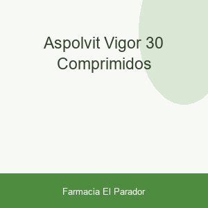 Aspolvit Vigor 30 Comprimidos
