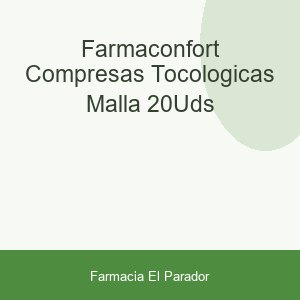 Farmaconfort Compresas Tocológicas Malla 20uds