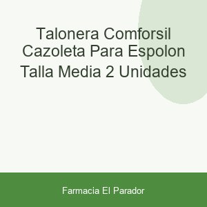 Talonera Comforsil Cazoleta para Espolón Talla Media 2 Unidades