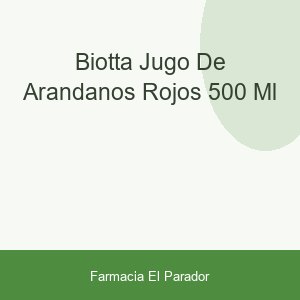 Biotta Jugo de Arandanos Rojos 500 Ml