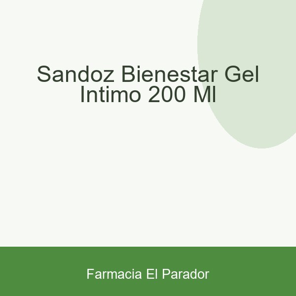 Sandoz Bienestar Gel Intimo 200 Ml