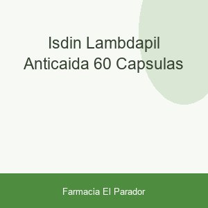 Isdin Lambdapil Anticaída 60 Cápsulas