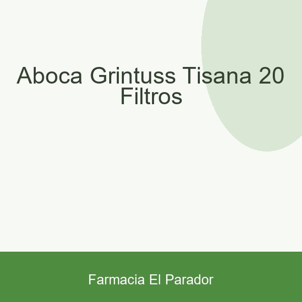 Aboca Grintuss Tisana 20 Filtros