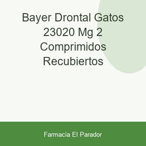 Bayer Drontal Gatos 230/20 Mg 2 Comprimidos Recubiertos