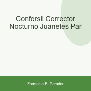 Conforsil Corrector Nocturno Juanetes Par