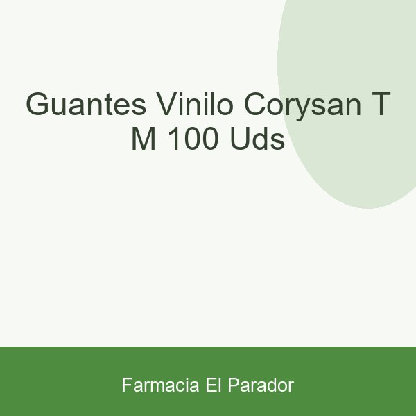 Guantes Vinilo Corysan T-m 100 Uds