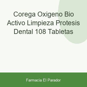 Corega Oxígeno Bio-Activo Limpieza Prótesis Dental 108 Tabletas