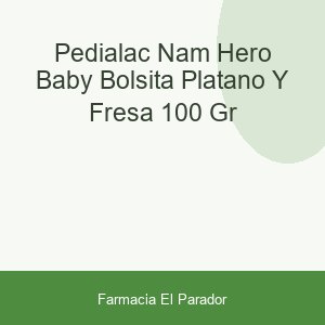 Pedialac Ñam Hero Baby Bolsita Plátano y Fresa 100 gr