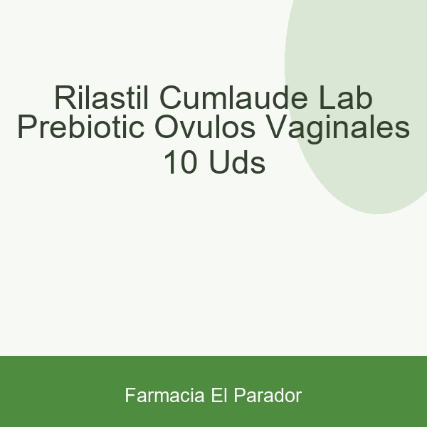 RIlastil Cumlaude Lab Prebiotic Óvulos Vaginales 10 uds