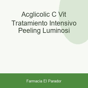 ACGLICOLIC   C-VIT TRATAMIENTO INTENSIVO PEELING  LUMINOSI