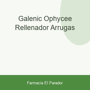 GALENIC OPHYCEE RELLENADOR ARRUGAS