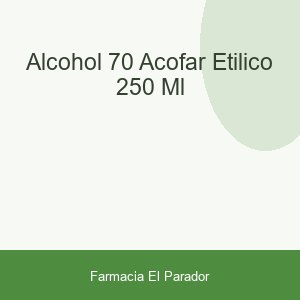 Alcohol 70¦ Acofar Etilico 250 Ml