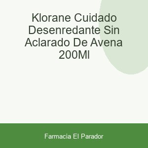 Klorane Cuidado Desenredante sin Aclarado de Avena 200ml