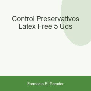 Control Preservativos Látex Free 5 uds