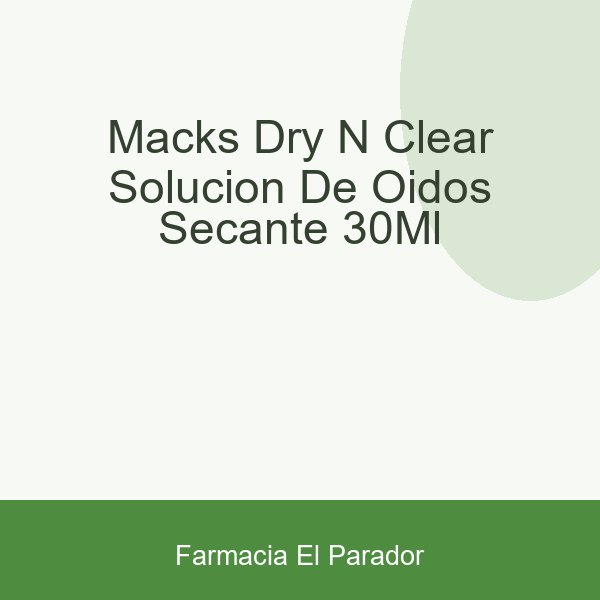 Macks Dry-n-clear Solución de Oídos Secante 30ml