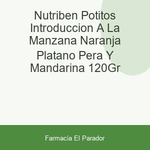 Nutribén Potitos Introducción a la Manzana, Naranja, Plátano, Pera y Mandarina 120gr