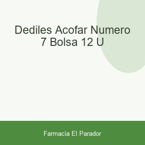 Dediles Acofar Numero 7 Bolsa 12 U
