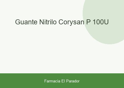 Guante Nitrilo Corysan P 100u